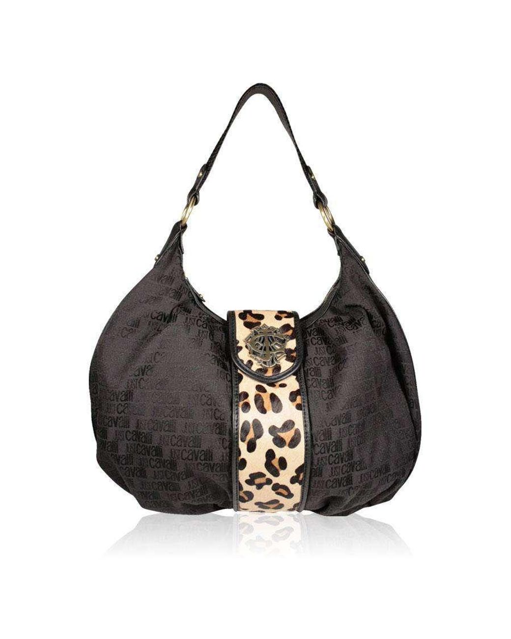 Womens Bags Hobo bags and purses in Brown Just Cavalli Handbag Mauve Leather Slouchy Hobo Bag W/side Pockets jc168 