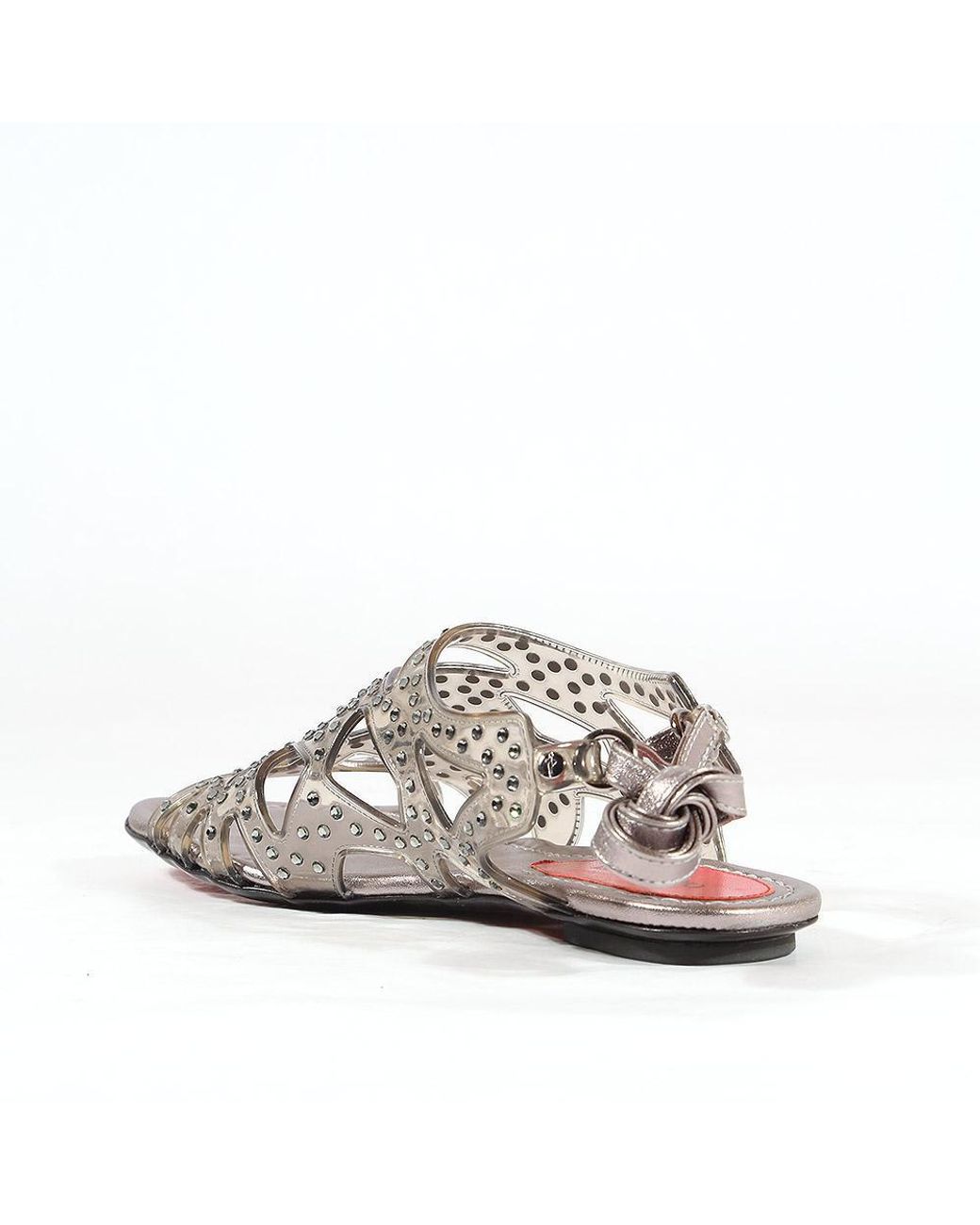 Diamond studded sale flat sandals