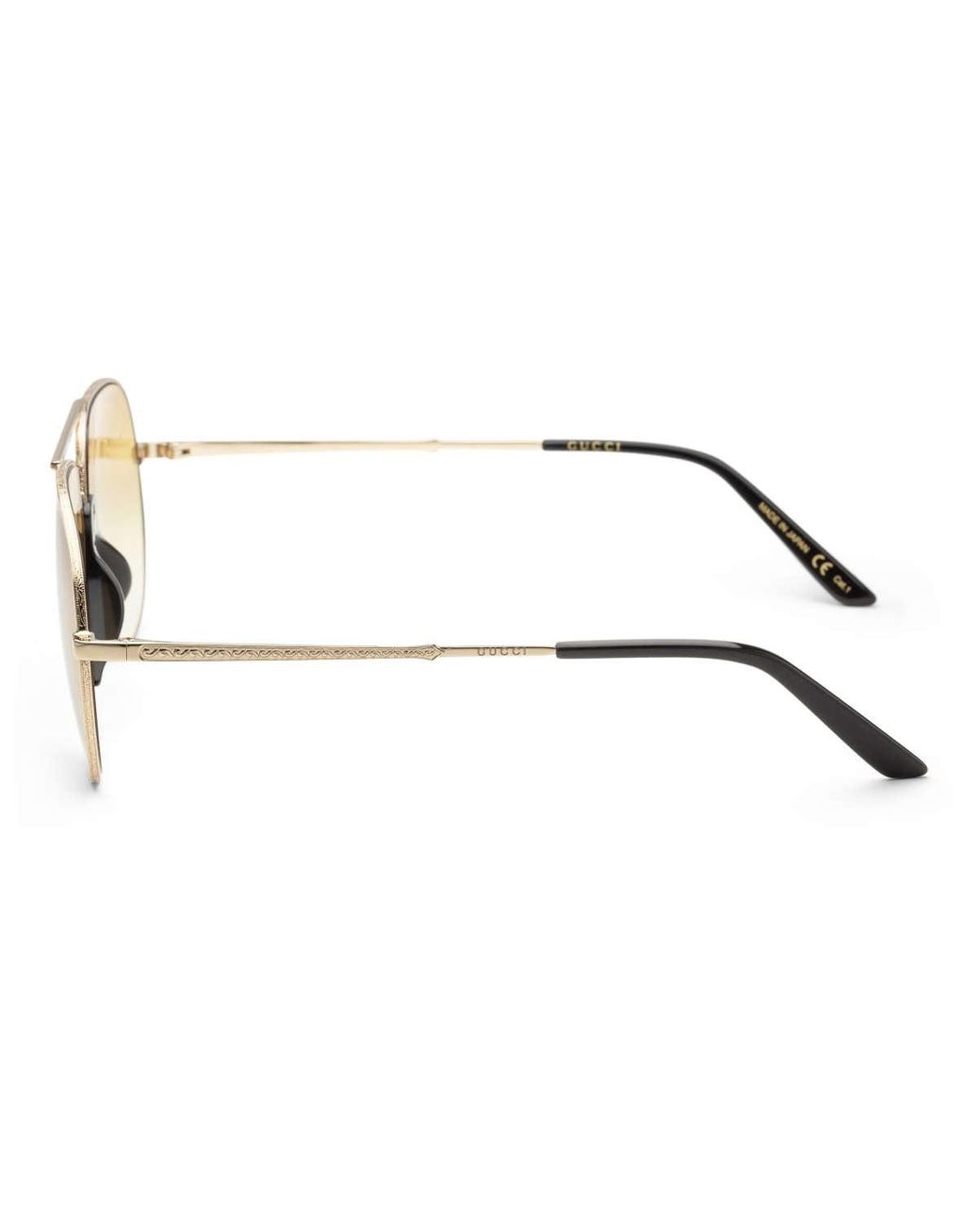 Gucci Aviator-frame Metal / Acetate Sunglasses GG0432S-003 Unisex in Yellow  | Lyst