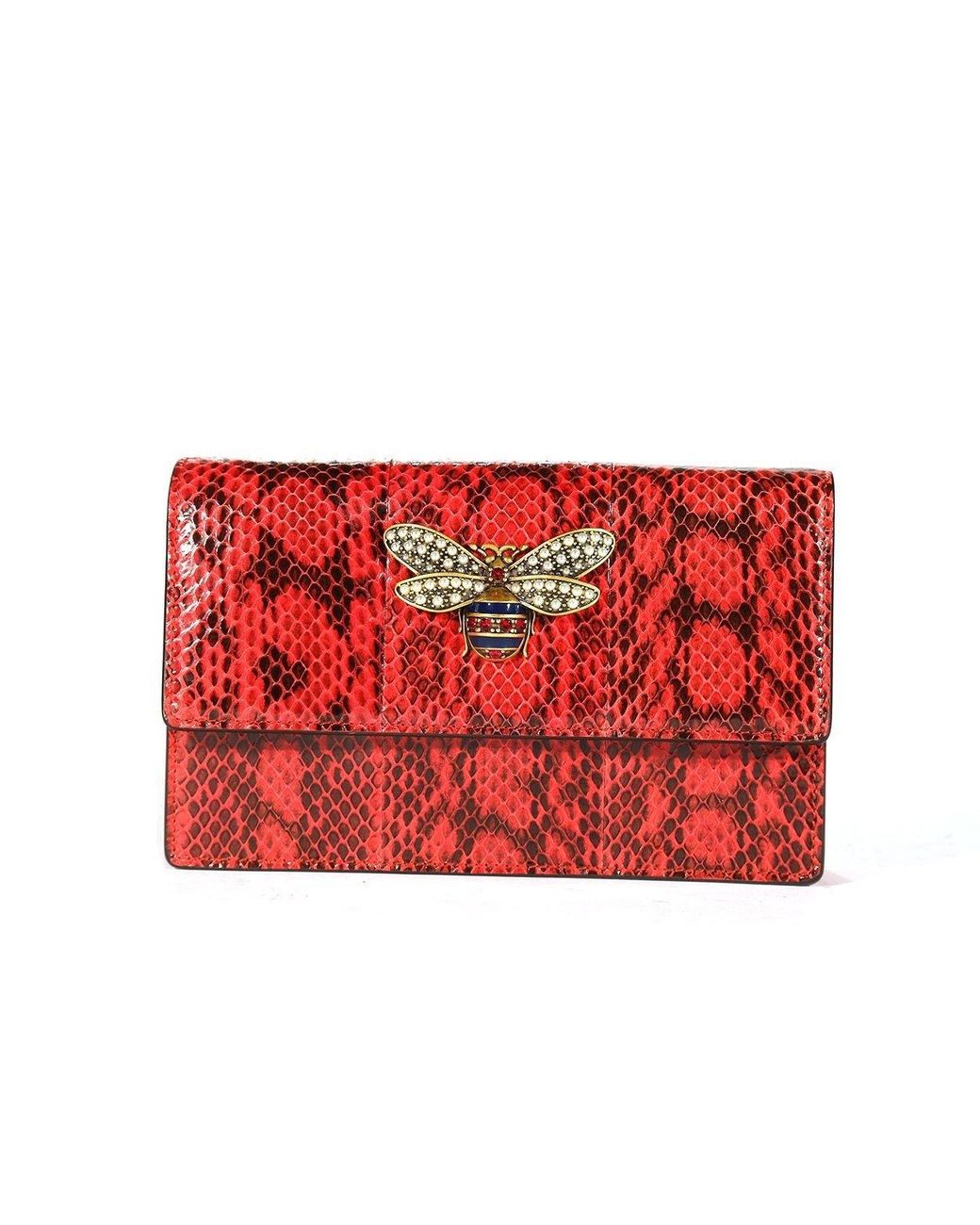 Gucci 401231 0416 Dionysus Women's Red Exotic Snake Skin Shoulder Bag (GG2066)