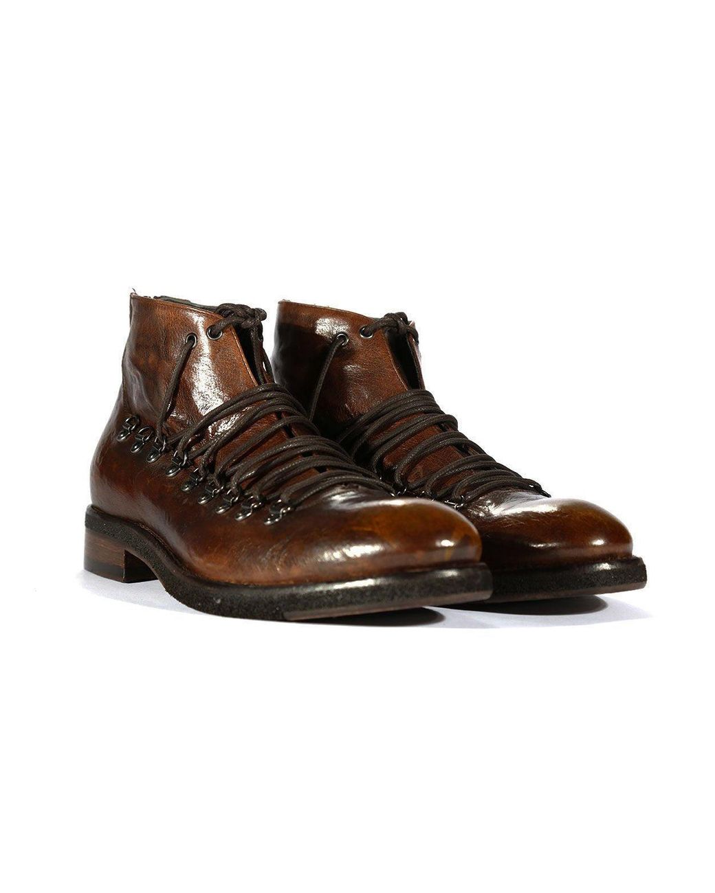 Jo Ghost 1356 Shoes Brown & Camel Buffalo Leather Boots (jg5303) for Men |  Lyst