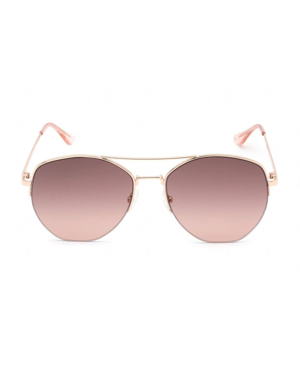 Calvin Klein Retail Ck20121s Sunglasses Rose Gold / Brown/blush in Pink |  Lyst
