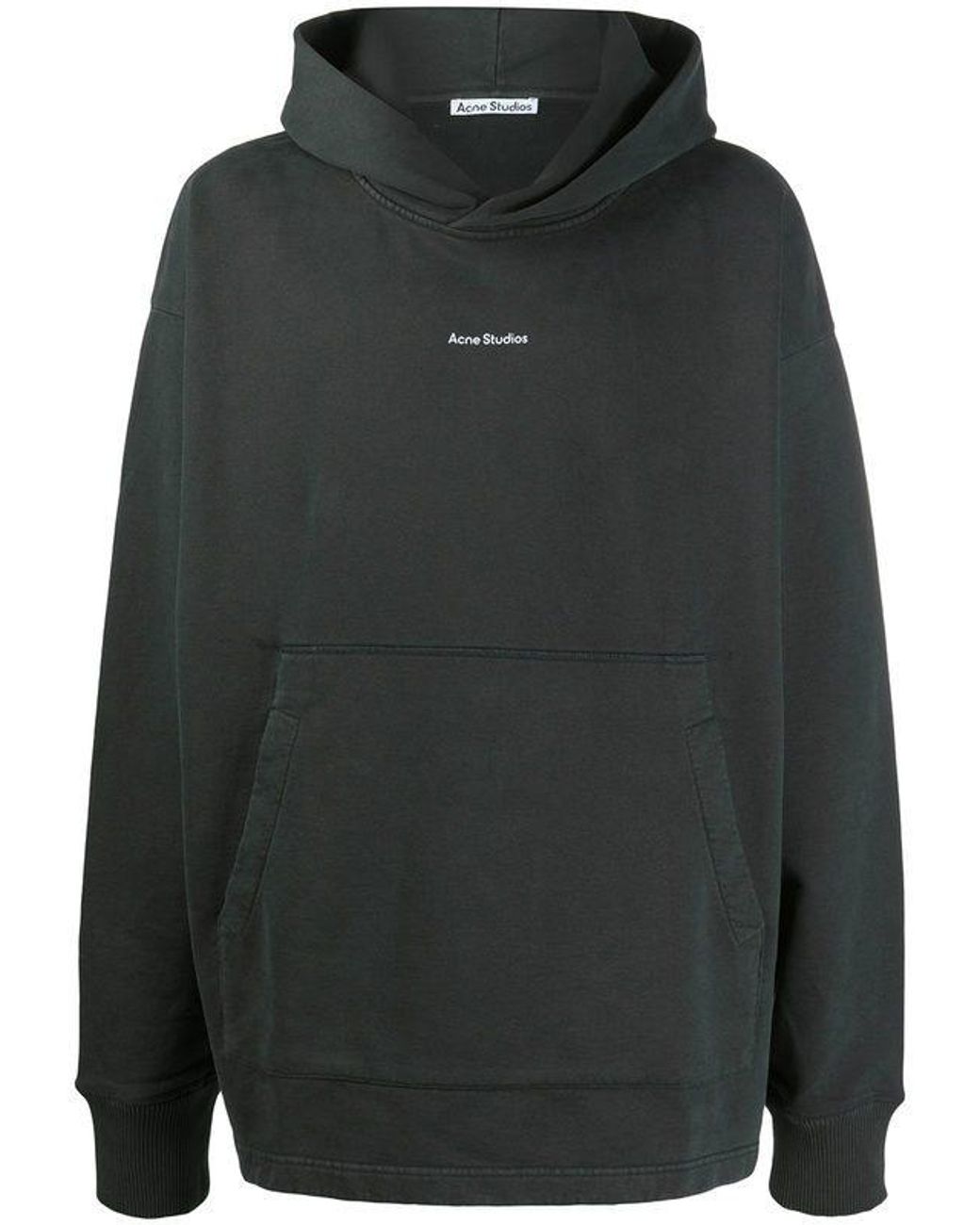 Acne Studios Logo Print Cotton Sweatshirt in Black for Men - Lyst