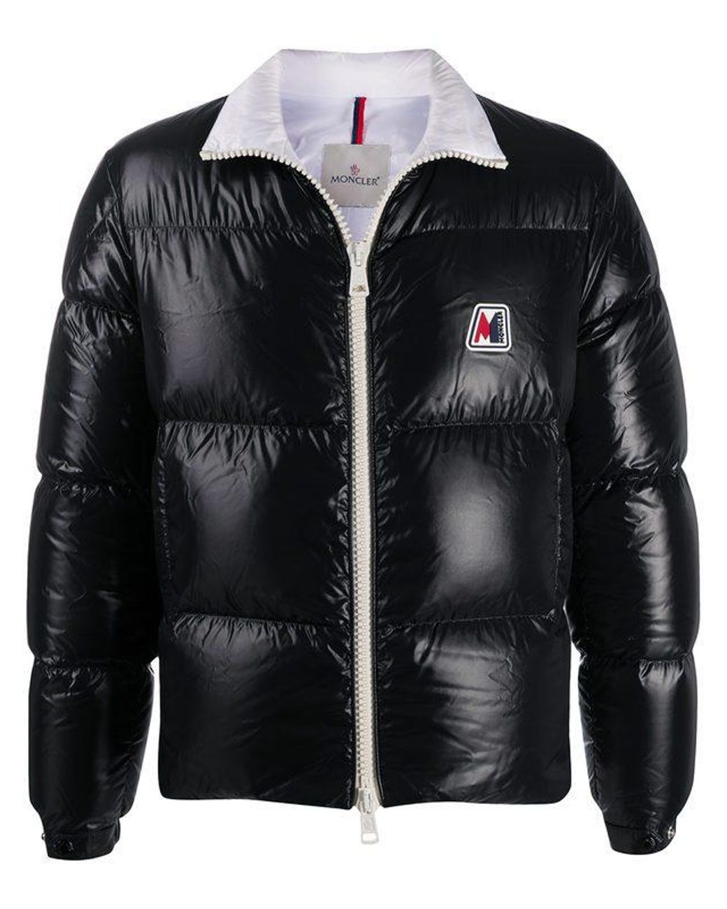 Moncler Synthetic Chartreuse Laqué Nylon Padded Jacket in Black for Men ...