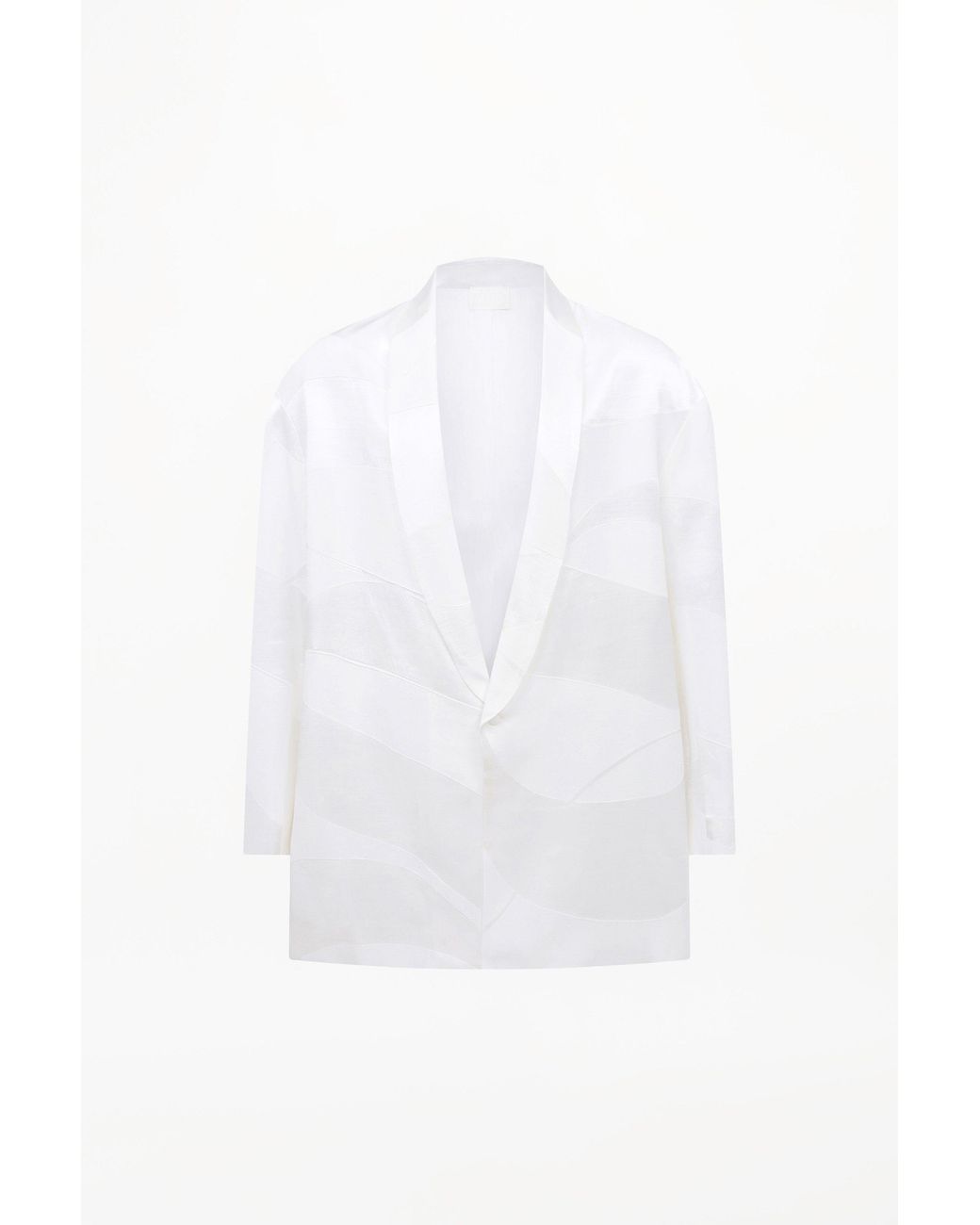 SS24-RTW-JK08M-0014-LAZARUS JACKET MONOGRAME JACQUARD IVORY White Lazarus Jacket Ivory for men