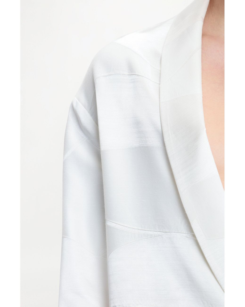 SS24-RTW-JK08M-0014-LAZARUS JACKET MONOGRAME JACQUARD IVORY White Lazarus Jacket Ivory for men