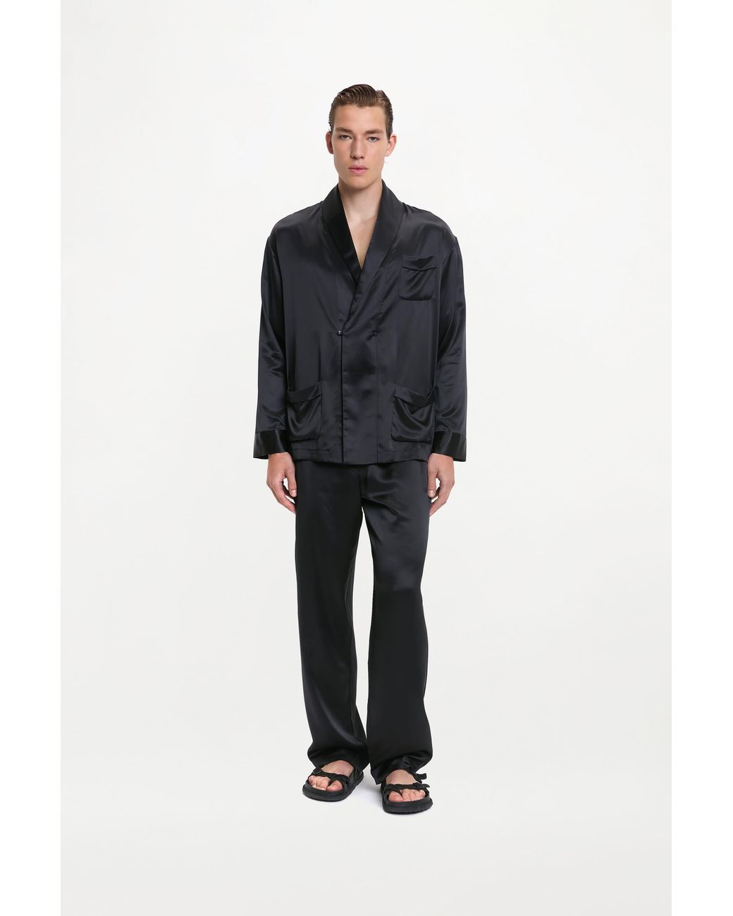 delos.land Gray Gilbert Trousers for men