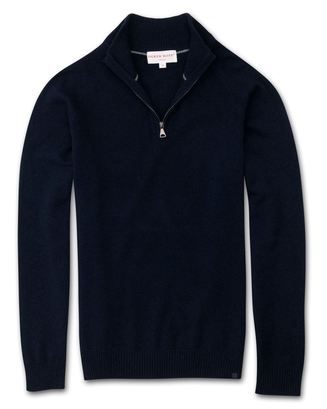 Derek Rose Cashmere Half-zip Sweater Finley 2 Pure Cashmere Navy in Blue for Men - Lyst