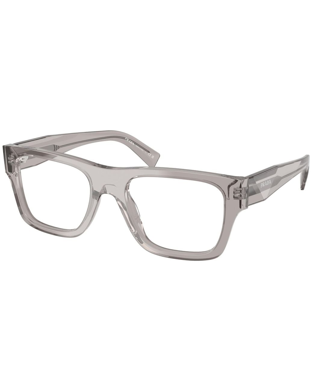 Prada Black Pr C01V Square Eyeglasses Frames