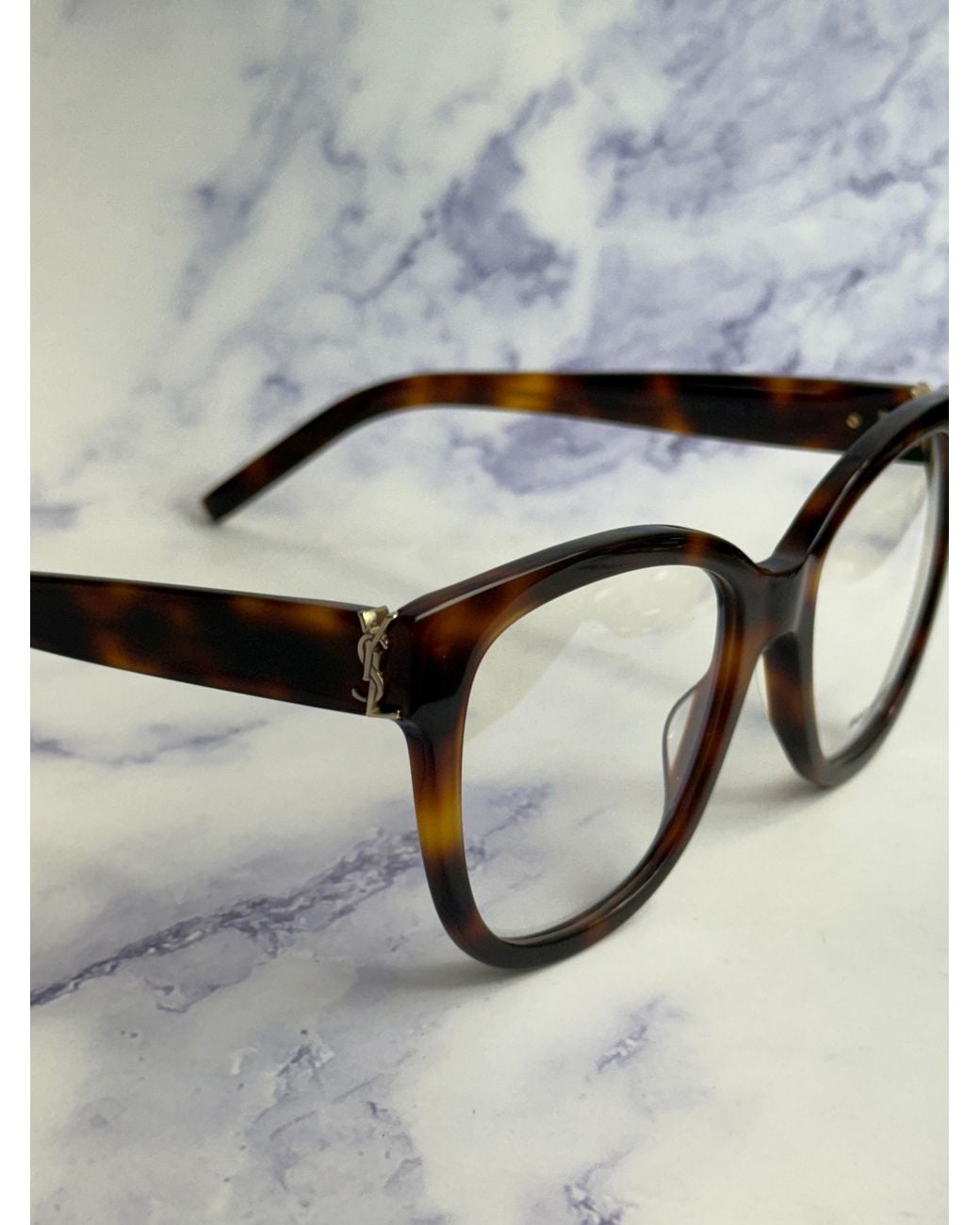 Saint Laurent Black Sl M97 003 Optical Frames Acetate Transparent Squared "Antiriflesso"