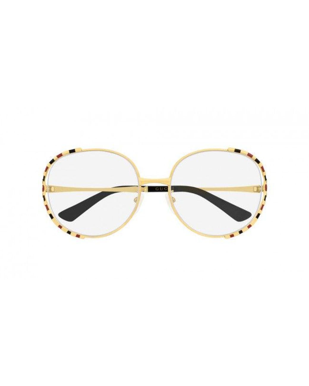 Gucci Black Gg0596Oa Rounded Cutout Eyeglasses Frames