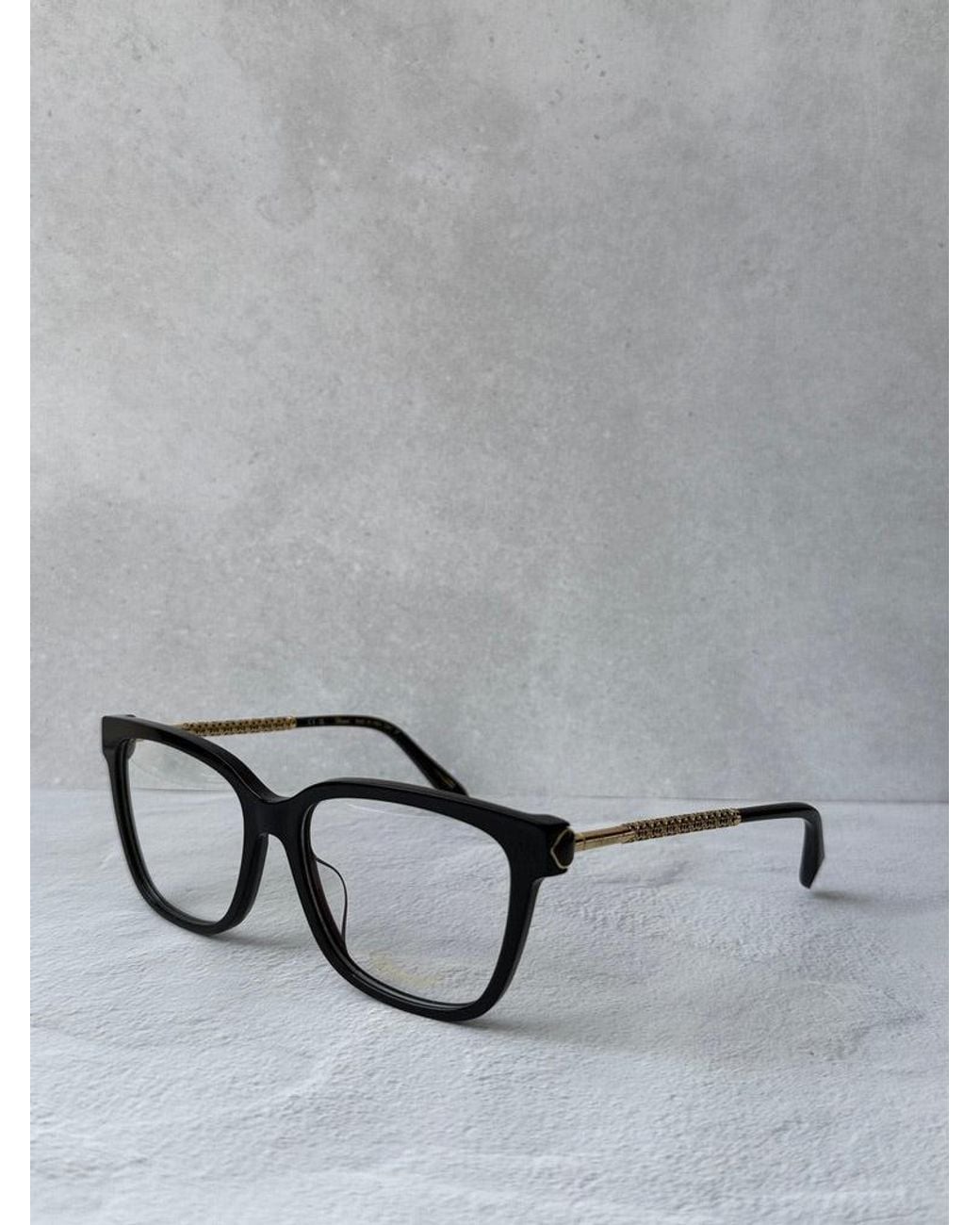 Chopard Black Vch333W Square Eyeglasses Frames