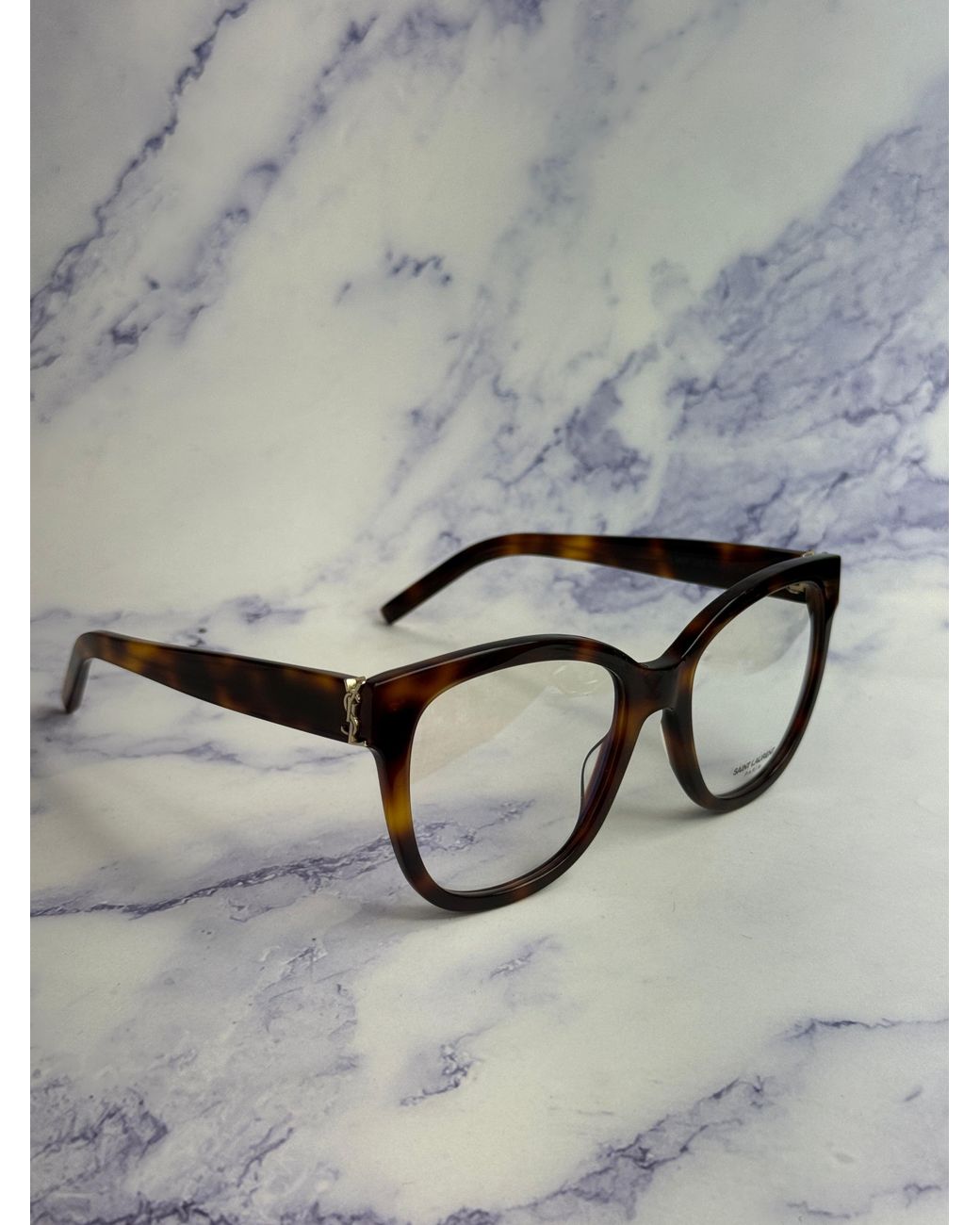 Saint Laurent Black Sl M97 003 Optical Frames Acetate Transparent Squared "Antiriflesso"