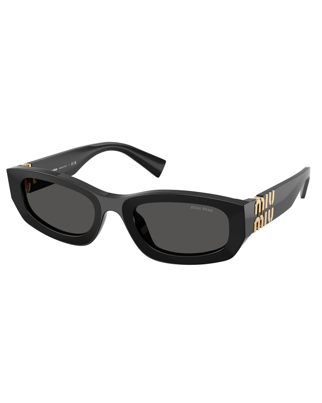Miu Miu Black Mu B04S Rectangular Sunglasses