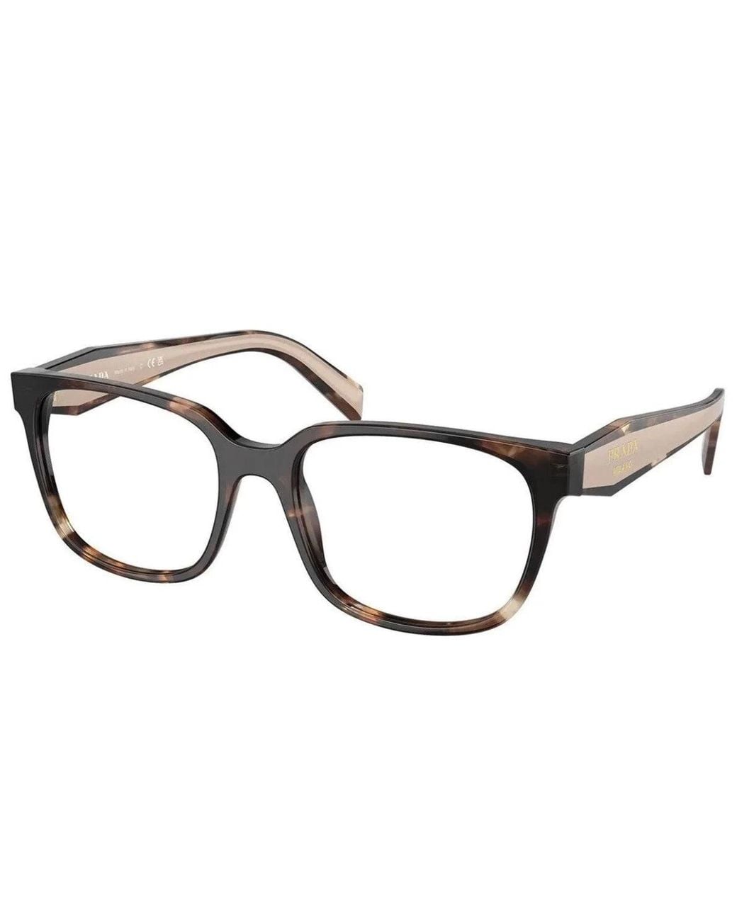 Prada Black Pr17Zv Rectangular Frames