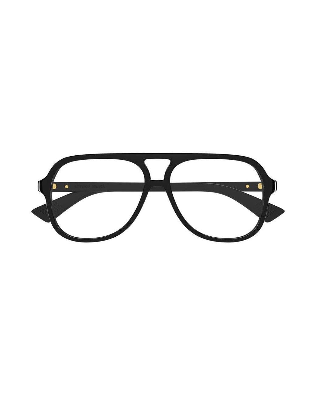Bottega Veneta Black Bv1417O Pilot Frames