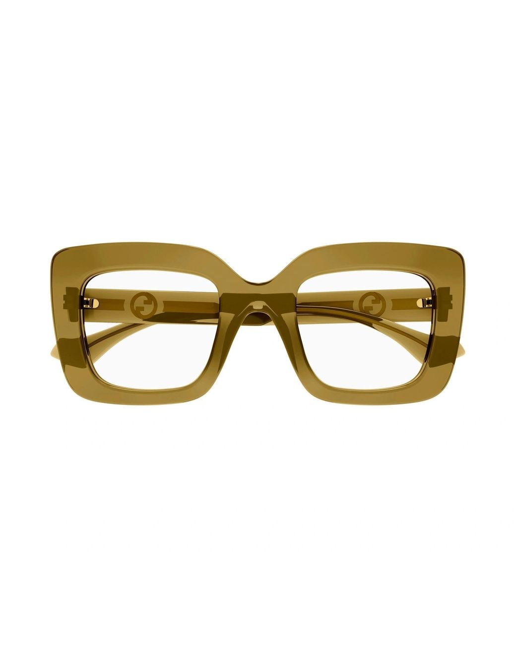 Gucci Black Gg1554O Transparent Thick Rim Frames