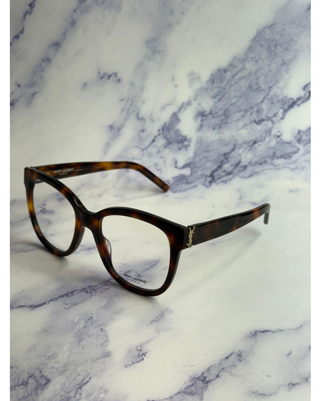 Saint Laurent Black Sl M97 003 Optical Frames Acetate Transparent Squared "Antiriflesso"