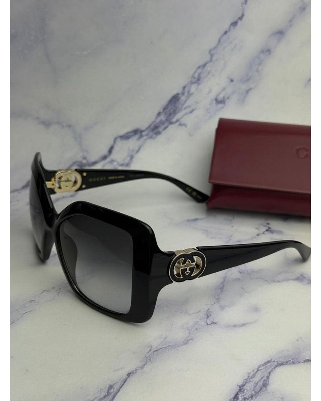 Gucci Black Gg2015S Wrap Sunglasses
