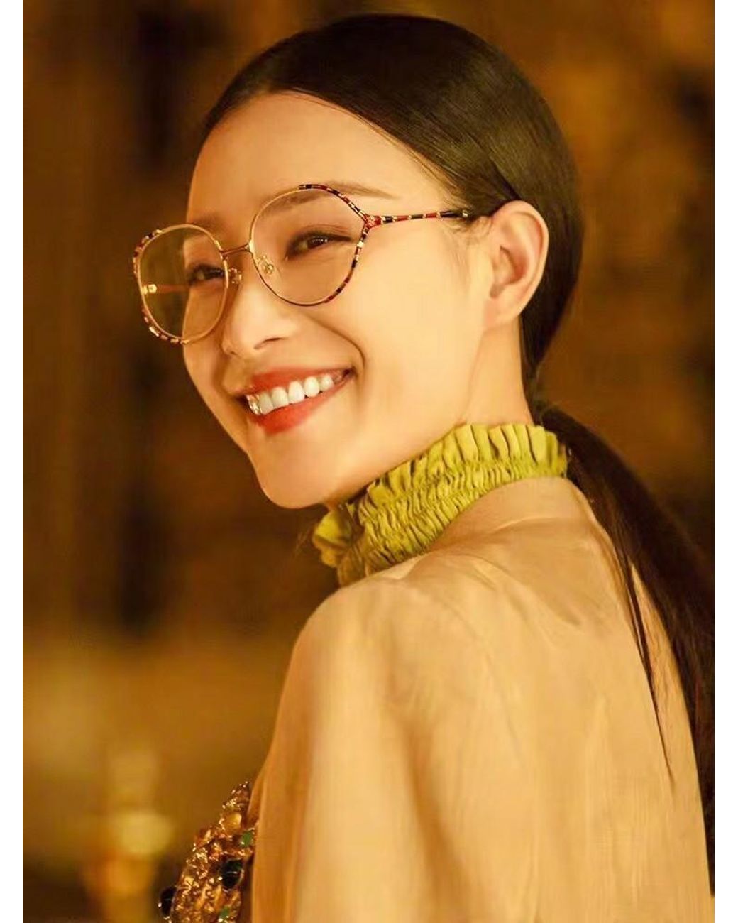 Gucci Black Gg0596Oa Rounded Cutout Eyeglasses Frames