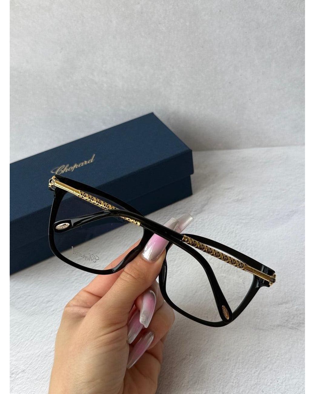 Chopard Black Vch333W Square Eyeglasses Frames