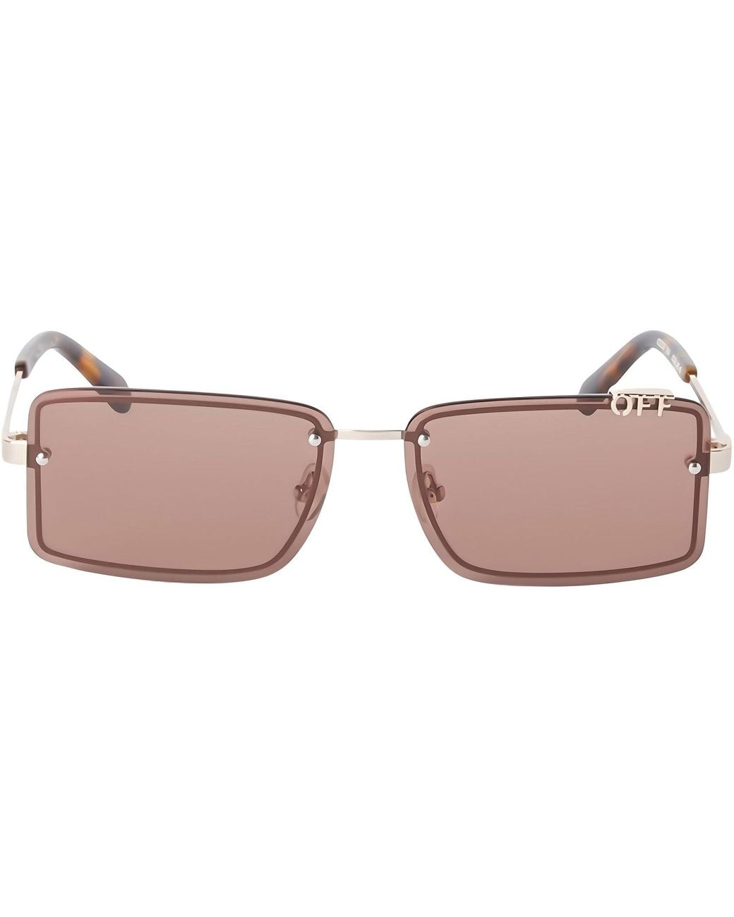 Off-White c/o Virgil Abloh Black Tampa Rectangular Rimless Sunglasses for men