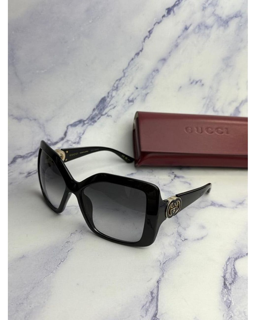Gucci Black Gg2015S Wrap Sunglasses
