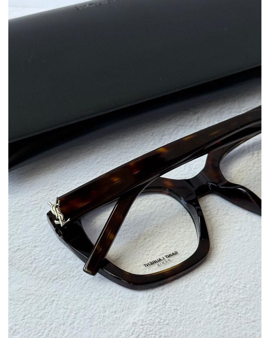Saint Laurent Black Slm143 Opt Square Frames