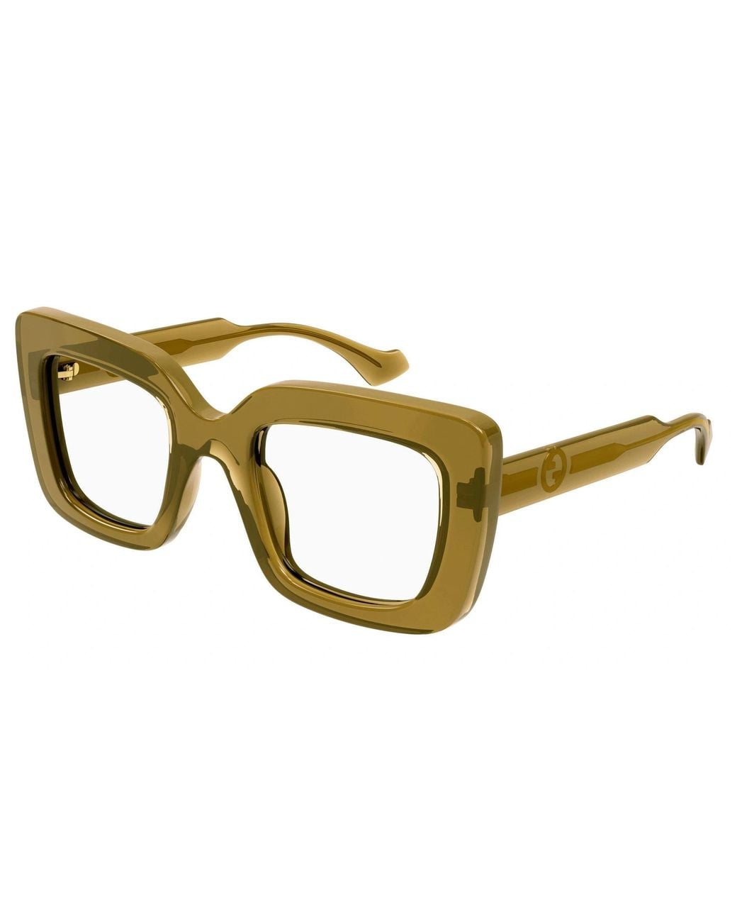 Gucci Black Gg1554O Transparent Thick Rim Frames