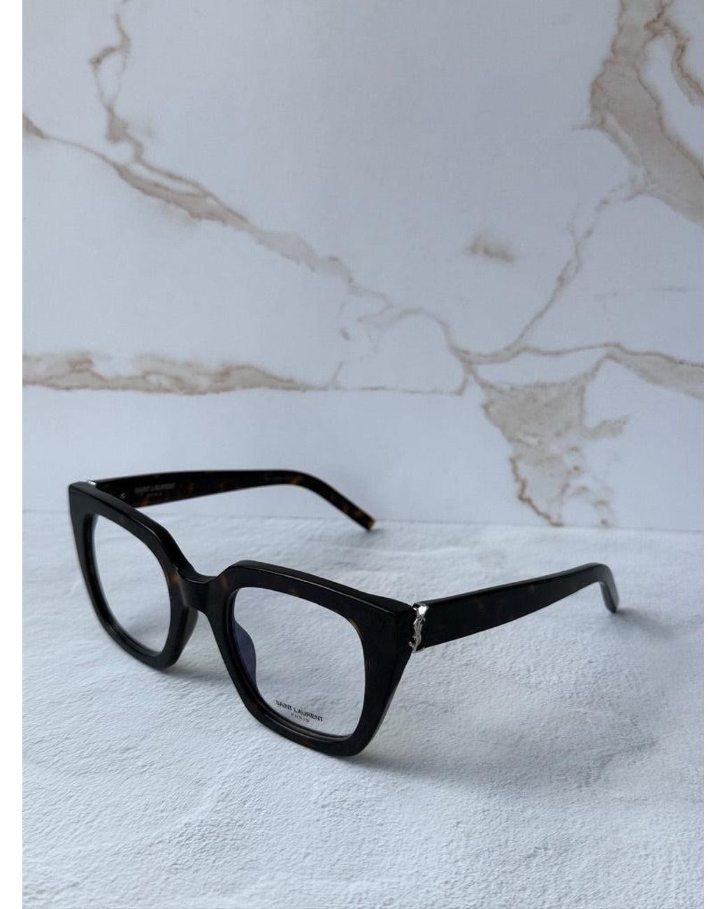 Saint Laurent Black Slm143 Opt Square Frames
