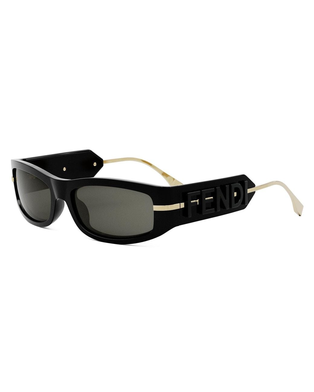 Fendi Black Fe40120I Graphy Wrap Sunglasses