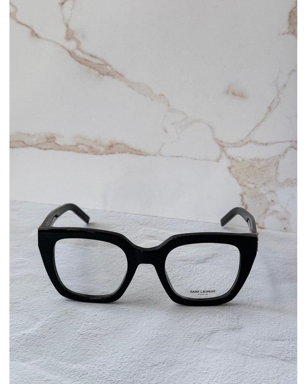 Saint Laurent Black Slm143 Opt Square Frames