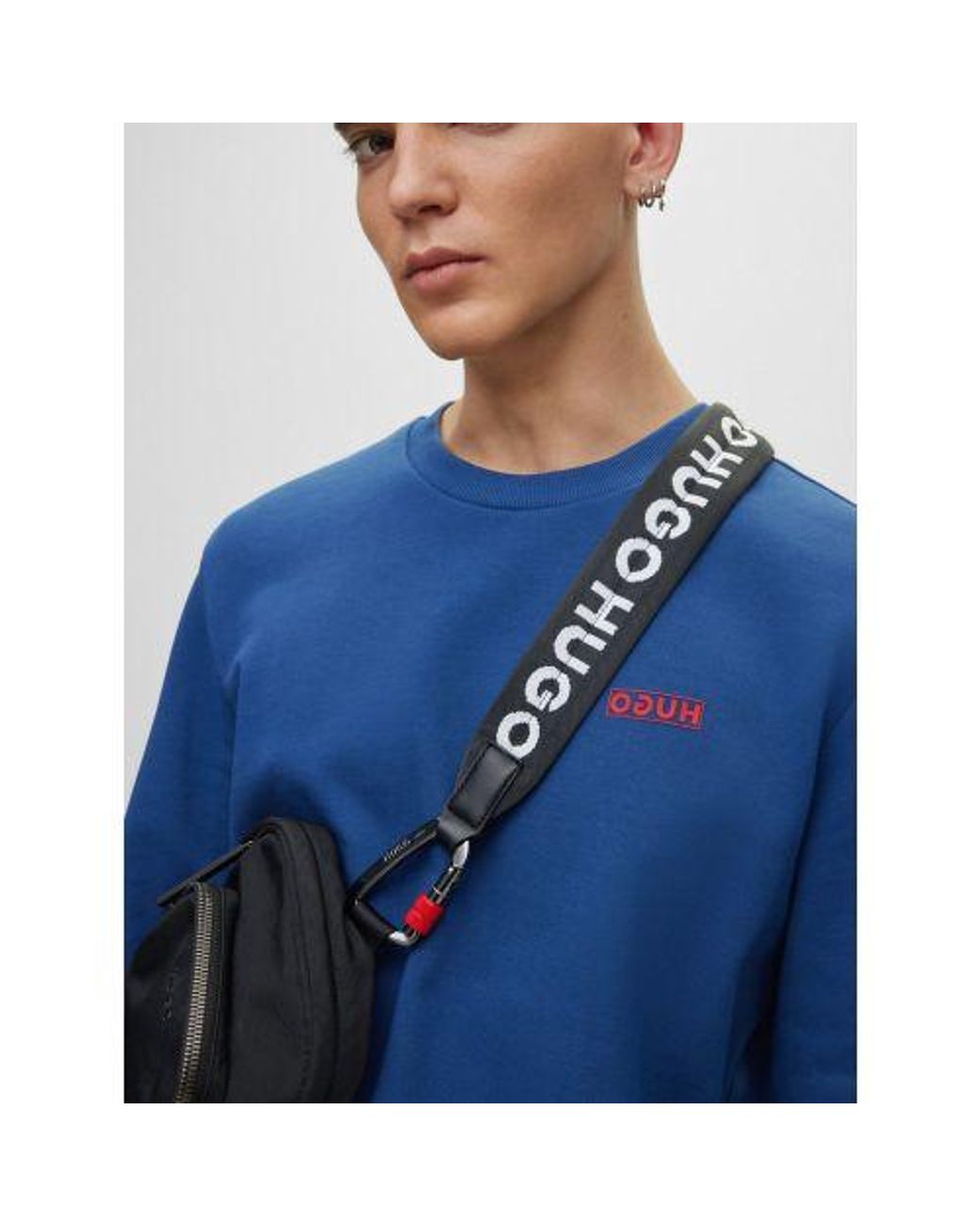 HUGO Blue Medium Drick194 Crew Neck Sweatshirt for men