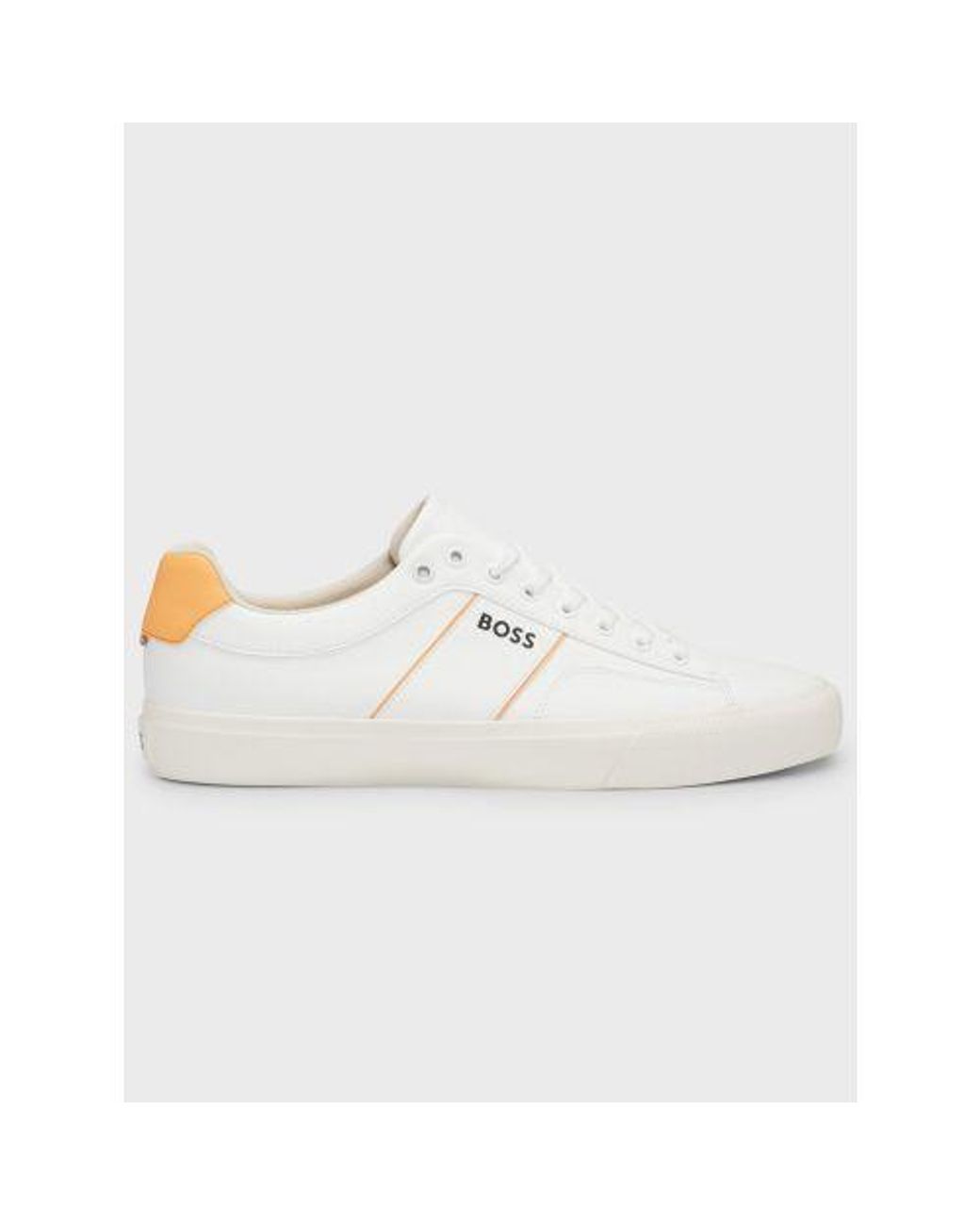 Boss White Open Aiden Tennis Trainer for men