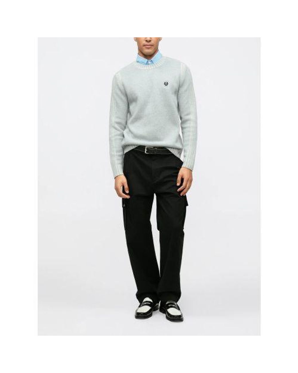 Belstaff Gray Quarry Birch Seasonal Watch Crewneck Jumper for men