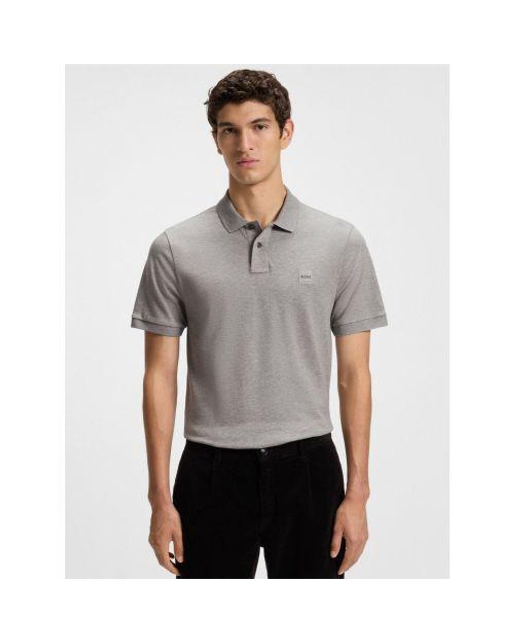 Boss Gray Light Pastel Passenger Polo Shirt for men