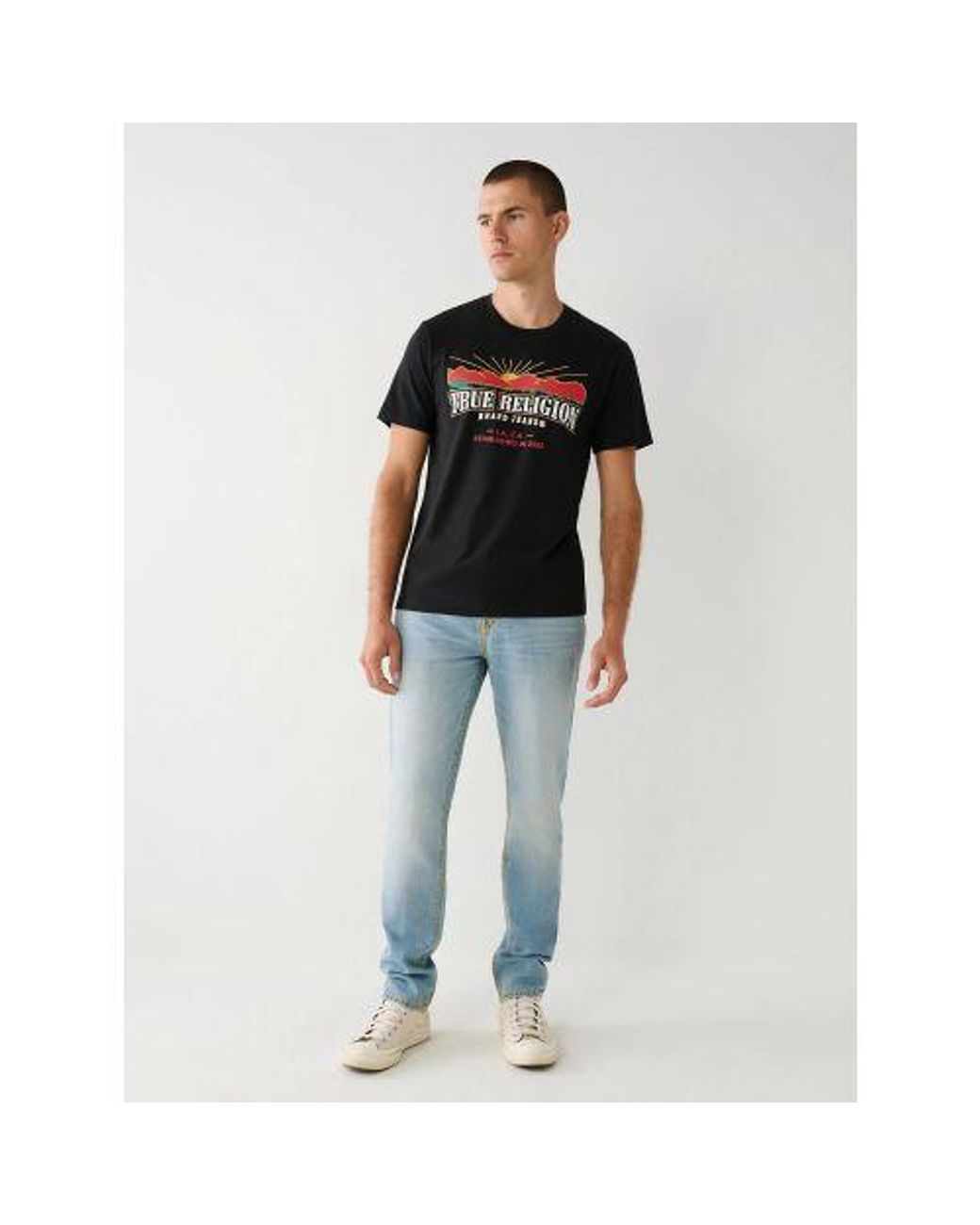 True Religion Black Jet True Logo T-Shirt for men