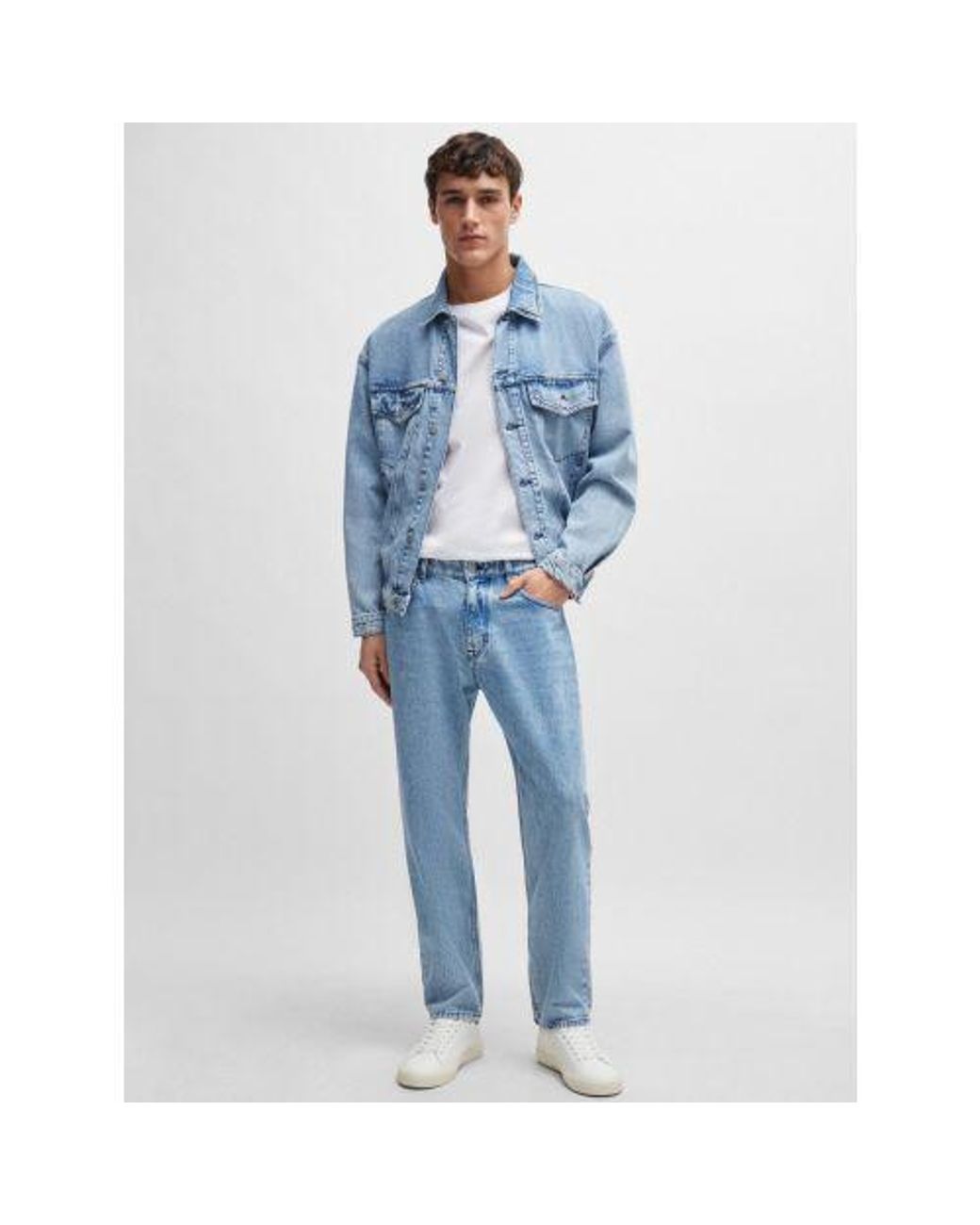 Boss White Open Aiden Tennis Trainer for men