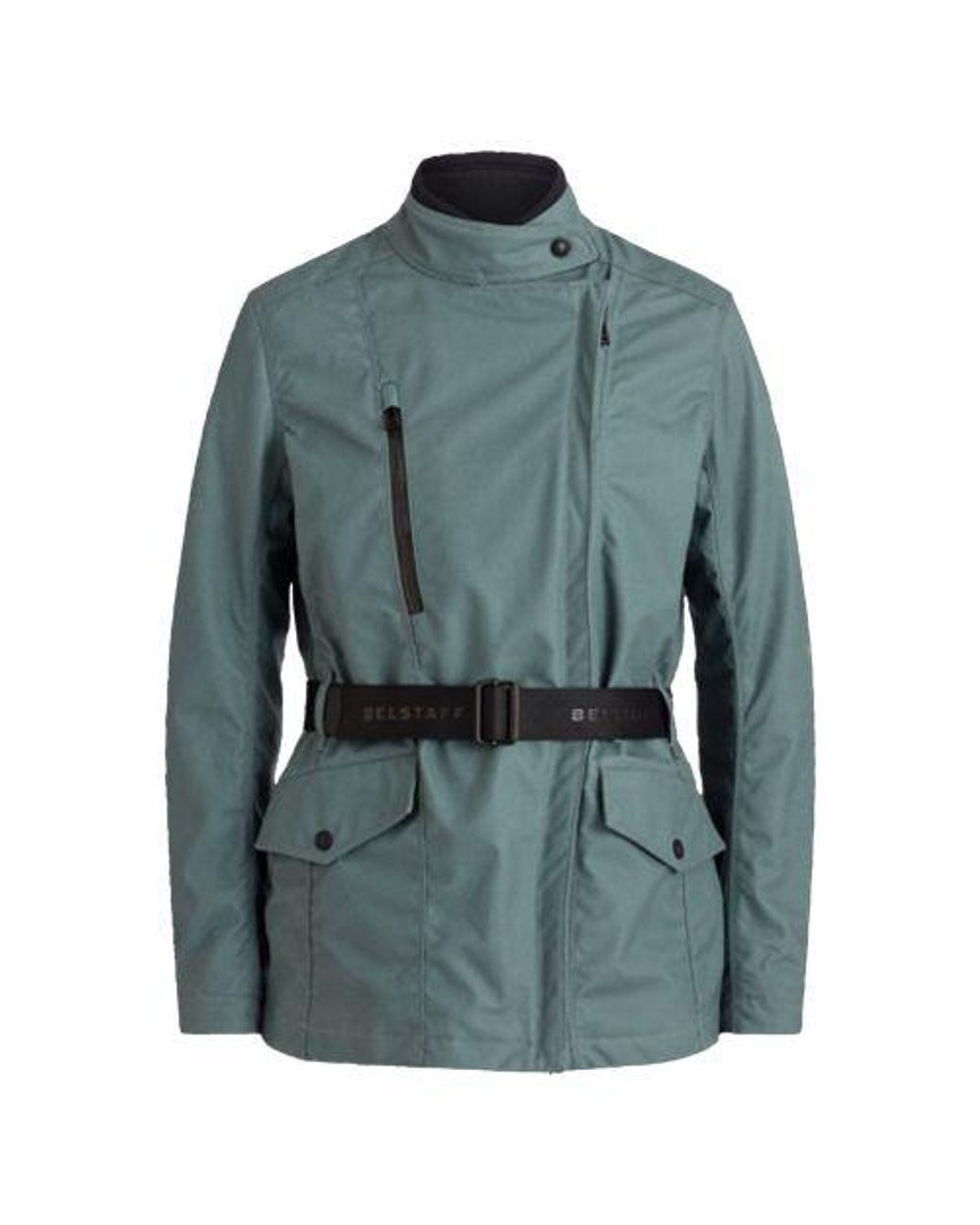 Belstaff Green Dark Steel Easterly Motorcycle Jacket