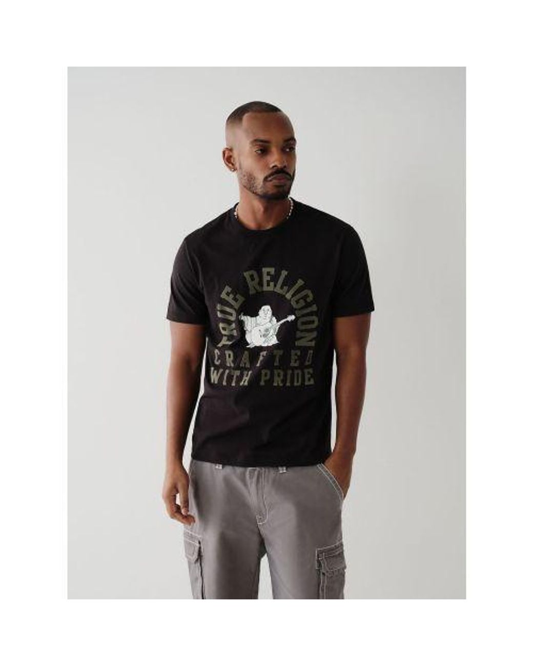 True Religion Black Jet Crafted Classic T-Shirt for men