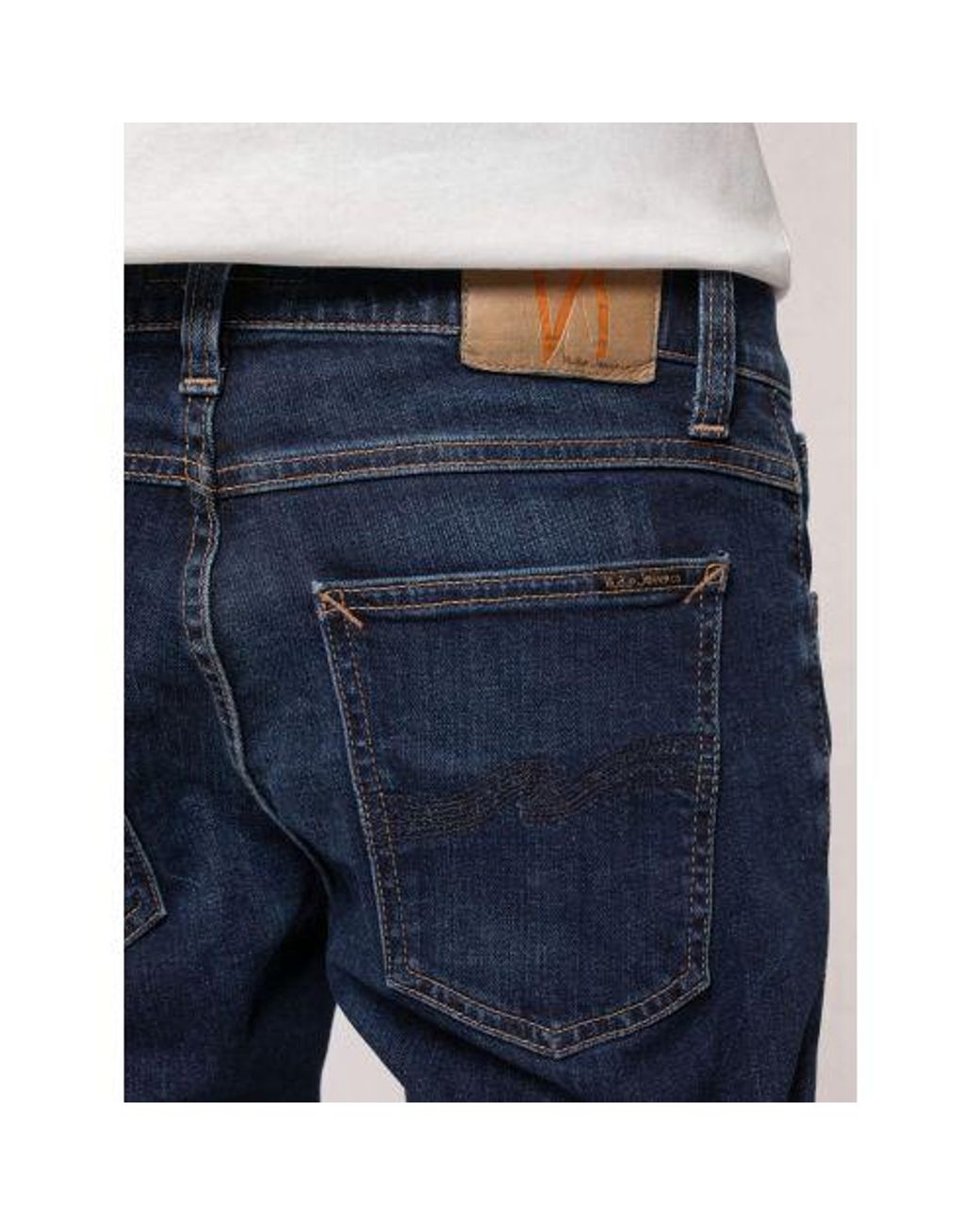 Nudie Jeans Blue Dark Steel Tight Terry Jean for men