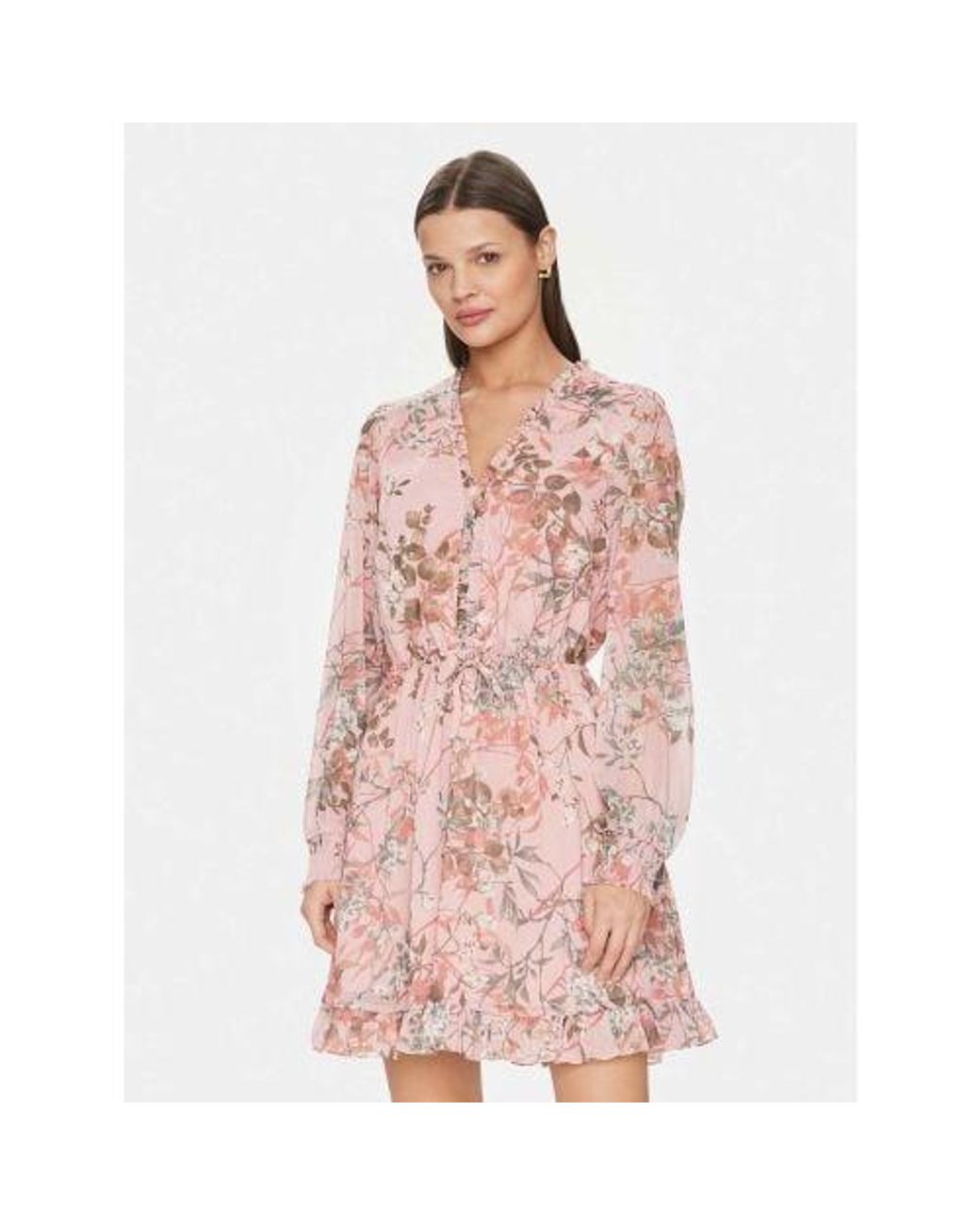 guess pink floral dress