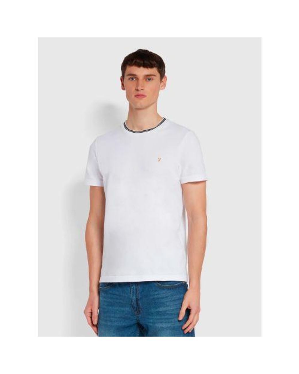Farah White Meadows T-Shirt for men