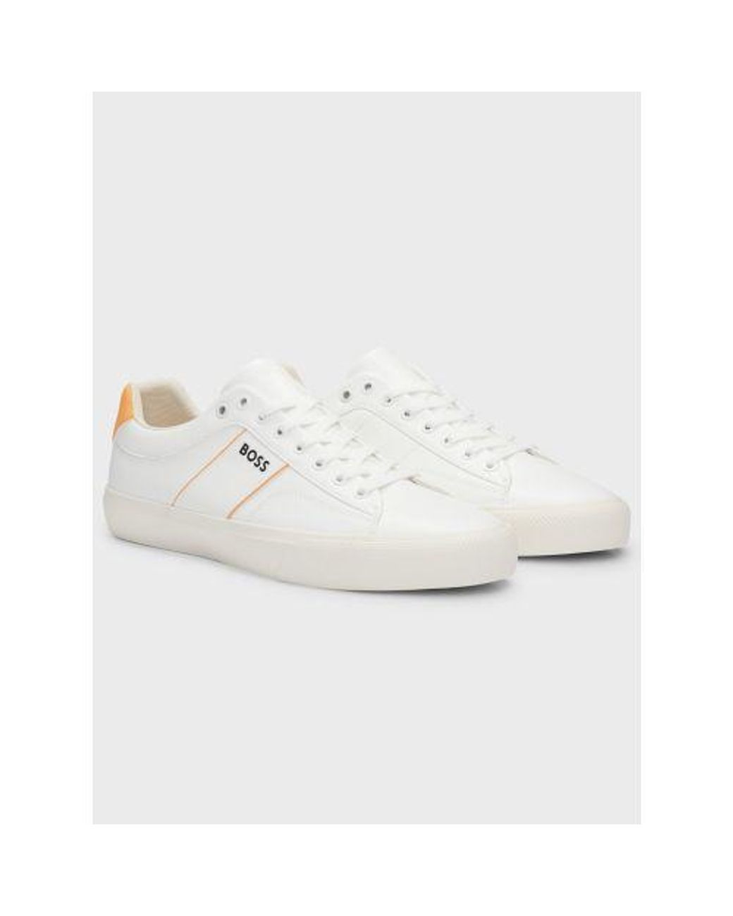Boss White Open Aiden Tennis Trainer for men