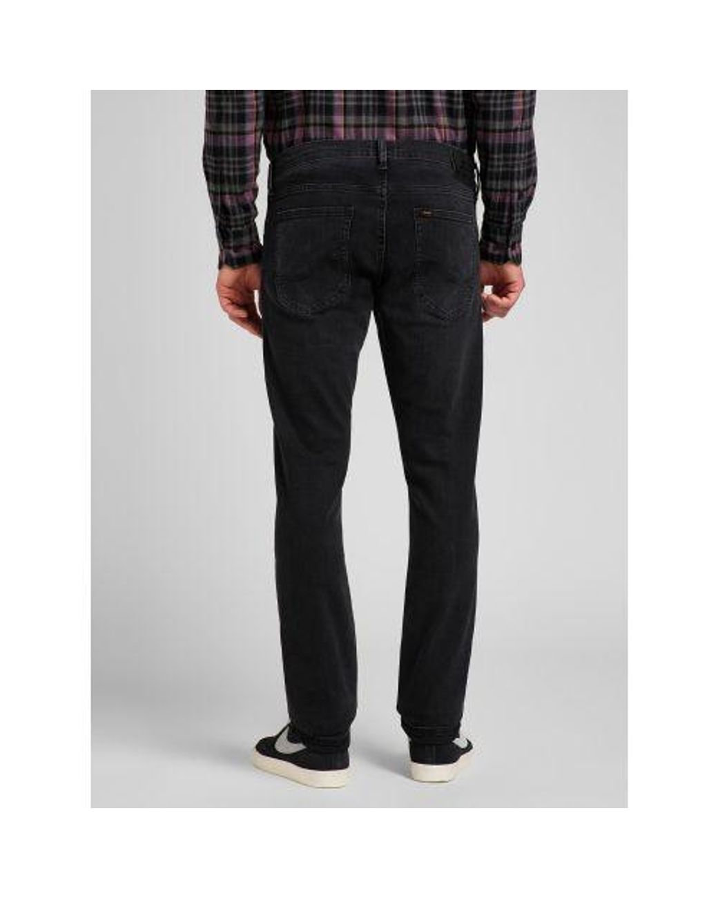 Lee Jeans Black Worn Dry Lake Luke Slim Tapered Jean for men