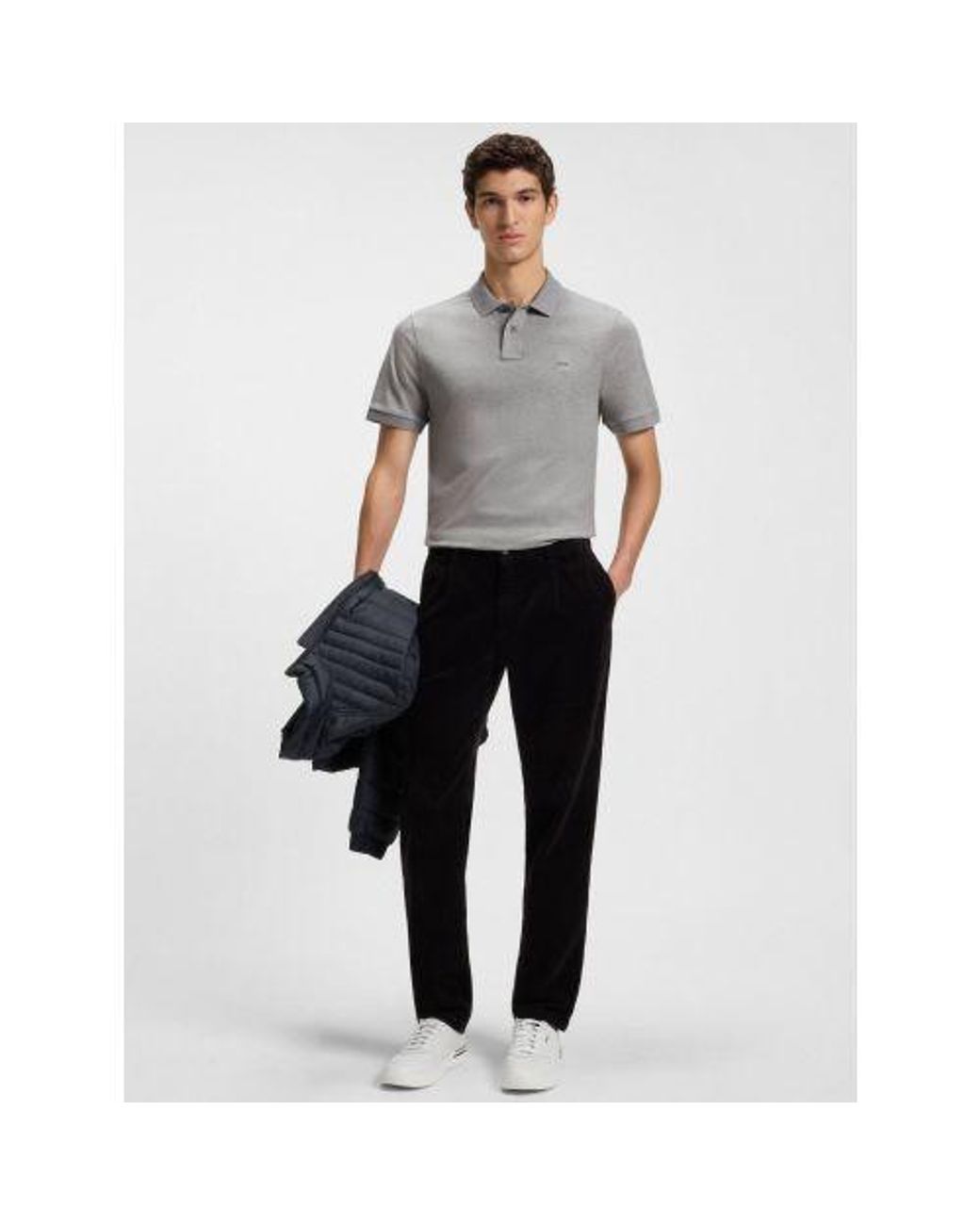 Boss Gray Light Pastel Passenger Polo Shirt for men