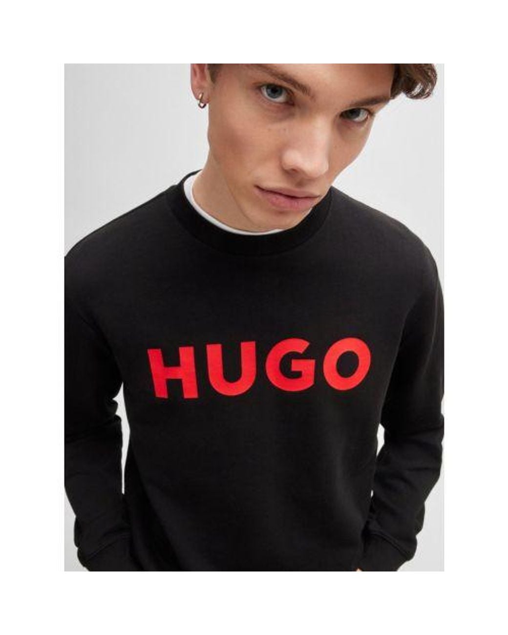 HUGO Black Dem Crew Neck Sweatshirt for men