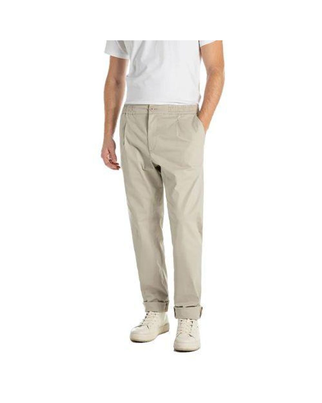 Replay Natural Khaki Adhann Chino for men