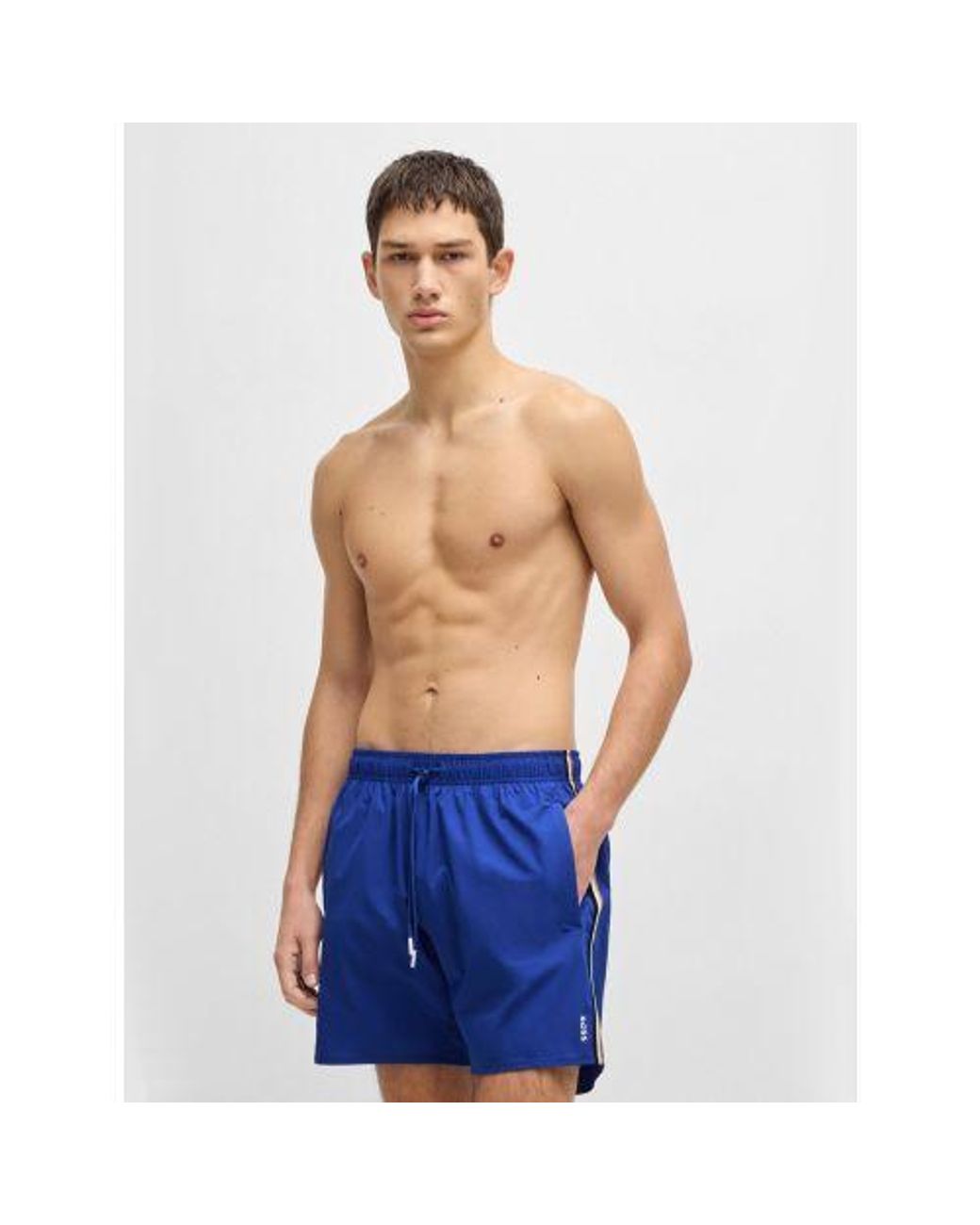 Boss Blue Medium Iconic Swim Short for men
