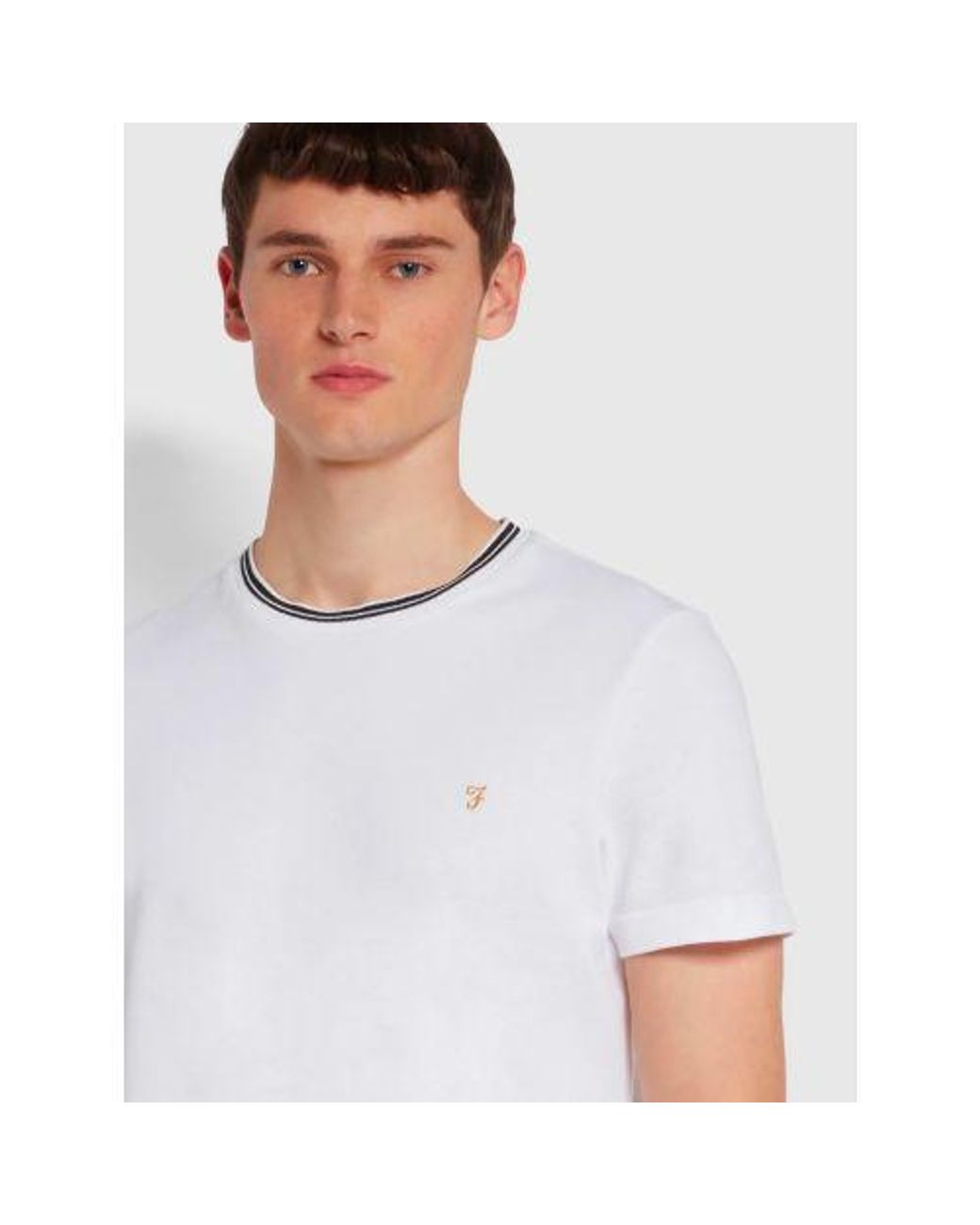 Farah White Meadows T-Shirt for men